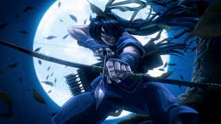 Man bow arrow full moon - bat free wallpaper