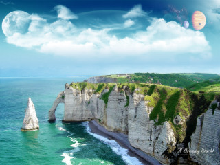 Cliff water rock formation ocean - a cliff free wallpaper for desktop
