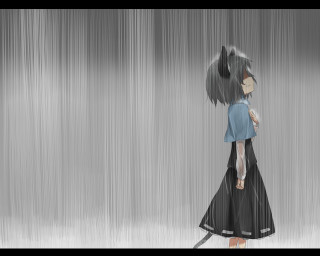 Woman walking rain umbrella cat - the rain free wallpaper