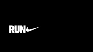 Nike run logo black background - the bottom of the image free wallpaper