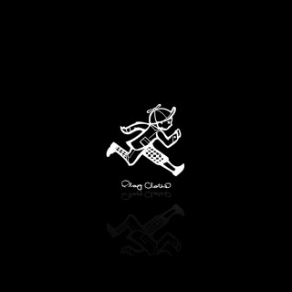Black white skiing black background - lowbrow free wallpaper
