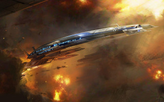 Futuristic airplane flames smoke man - cloudy free wallpaper
