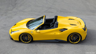 Yellow sports car open top - its door free wallpaper