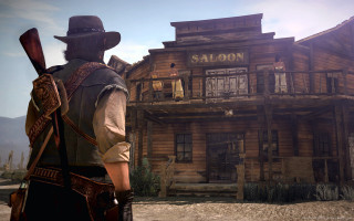Cowboy hat vest wooden building - a wooden building free wallpaper