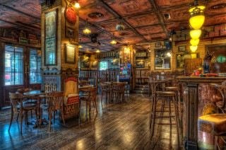 Restaurant bar chairs tables stools - delaunay free wallpaper