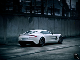 White sports car parking lot 7 - matte drawing free wallpaper