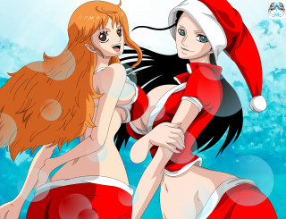 Two women santa hats standing - santa hat free wallpaper