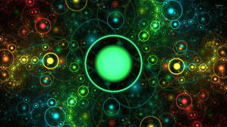 Green yellow abstract background circles - circle free wallpaper