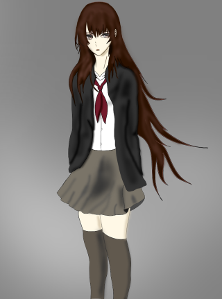 Girl skirt jacket tie knees - her knee free wallpaper