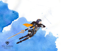 Woman black white suit flying - suit free wallpaper