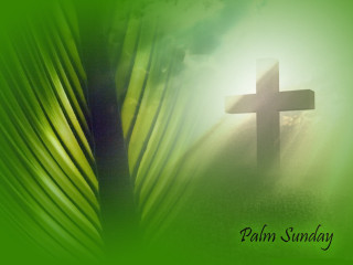 Cross green background leaf palm - a green leaf free wallpaper