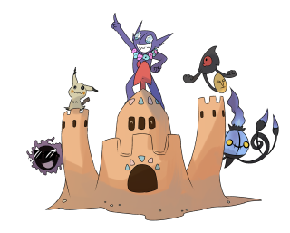 Cartoon sandcastle cat characters desert - other character free wallpaper