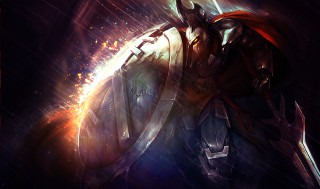 Man armor rain sword glowing - the rain free wallpaper