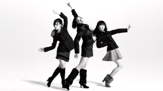 Three young women black white - their arm free wallpaper for desktop