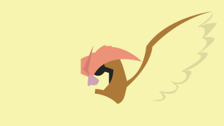 Cartoon bird pink hat wings - brom free wallpaper