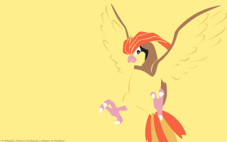 Cartoon bird red head yellow - a white outline free wallpaper