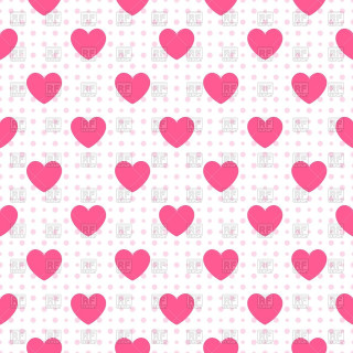 Pink heart pattern white background - naive free wallpaper
