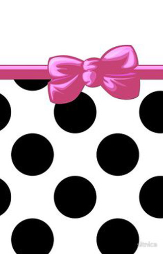 Polka dot pink bow opart - free other wallpaper