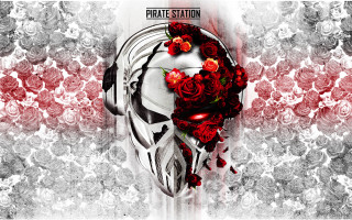Skull roses red rose face - rose free wallpaper