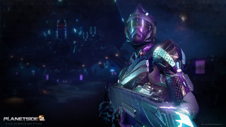 Futuristic hero holography cityscape night - a large object in the background free wallpaper