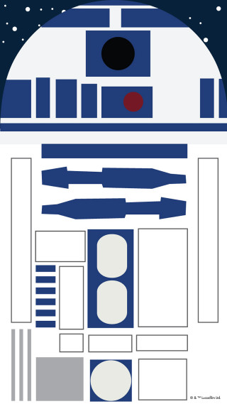 Paper model star wars r2d2 - the side of it free wallpaper