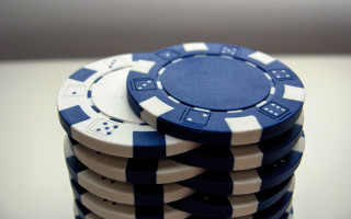 Blue white poker chips tabletop - a stack free wallpaper
