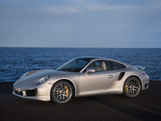 Silver sports car ocean road 2 - the side of the road near the ocean free wallpaper
