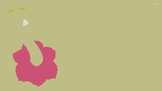 Pink elephant green field yellow - pastel color palette free wallpaper