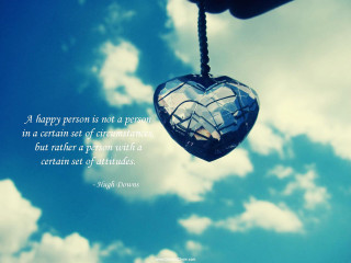 Heart shaped glass quote happy - a string free wallpaper