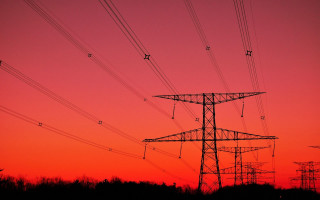 Sunset power lines red sky 7 - a sunset free wallpaper