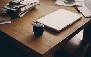 Laptop wooden table camera lens - adobe lightroom free wallpaper