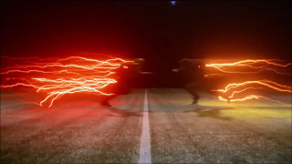 Skateboarder night ride bright lights - a skateboard free wallpaper