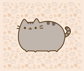 Cat bow pattern pink background - a bow free wallpaper