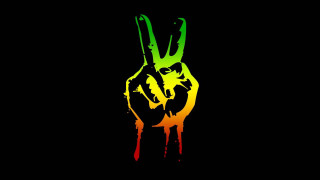 Hand peace sign fingers dark 2 - logo free wallpaper