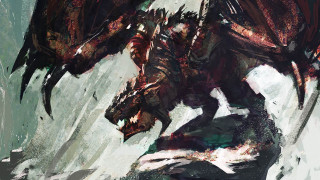 Demon large head blood face - darek zabrocki free wallpaper