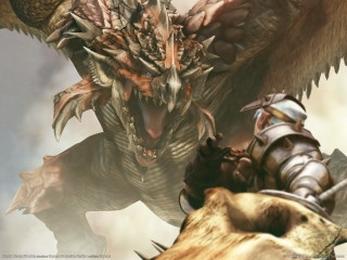 Dragon attacking dragon video game - weta digital free wallpaper