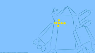 Blue background yellow dots - epsylon point free wallpaper