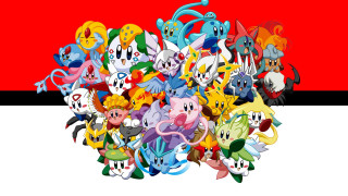 Cartoon characters red background black - a bunch of cartoon characters free wallpaper