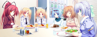 Group people table food drinks 5 - a plate of food free wallpaper