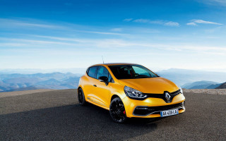 Yellow car mountain road blue - a mountain road free wallpaper