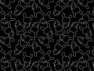 Black white pattern teddy bear - back ground free wallpaper