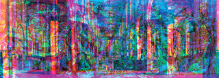 Colorful painting city tall buildings - eduardo paolozzi free wallpaper