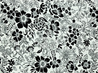 Black white floral pattern annotated - floral free wallpaper