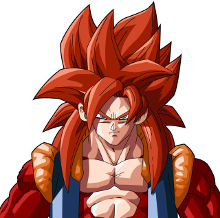 Large red haired dragon muscular - his hand free wallpaper
