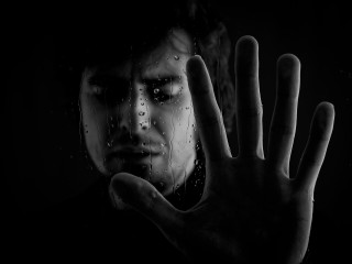 Man holding hand rain drops - the rain free wallpaper