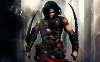 Man sword red dress dark - epic fantasy character art free wallpaper