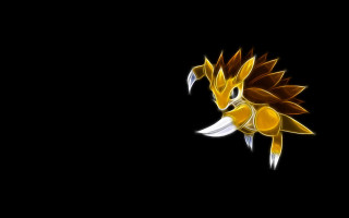 Yellow bird black background white - head free wallpaper
