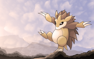 Cute pokemon hilltop mountains clouds - a cartoon free wallpaper