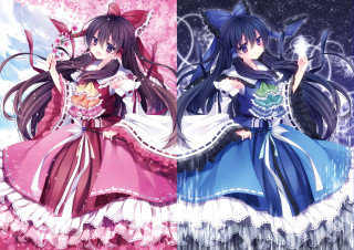 Anime girls dresses long hair 2 - a cupcake free wallpaper