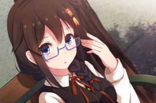 Girl glasses backpack phone camera - a cell phone free wallpaper